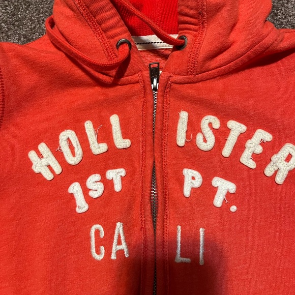 Hollister Bright Orange Zip-up - Picture 3 of 5